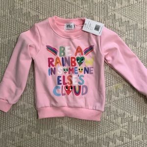 New Lola and the Boys Be A Rainbow sweatshirt 4T